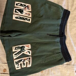 Nike Green and Black Women's Shorts